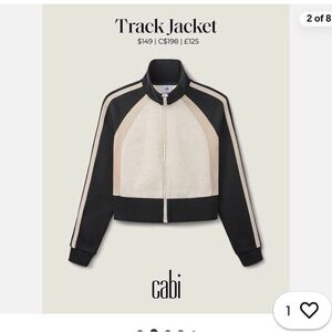 CAbi Black and Cream Bomber Jacket